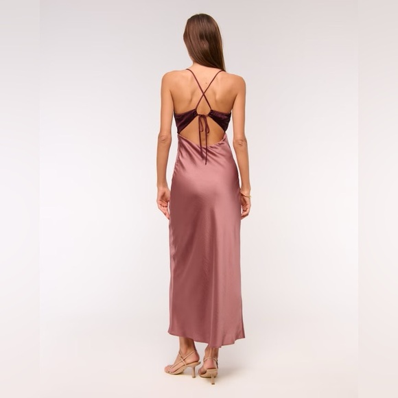 NWT Abercrombie Julia Slip Tie-Back Maxi Dress - Picture 2 of 3